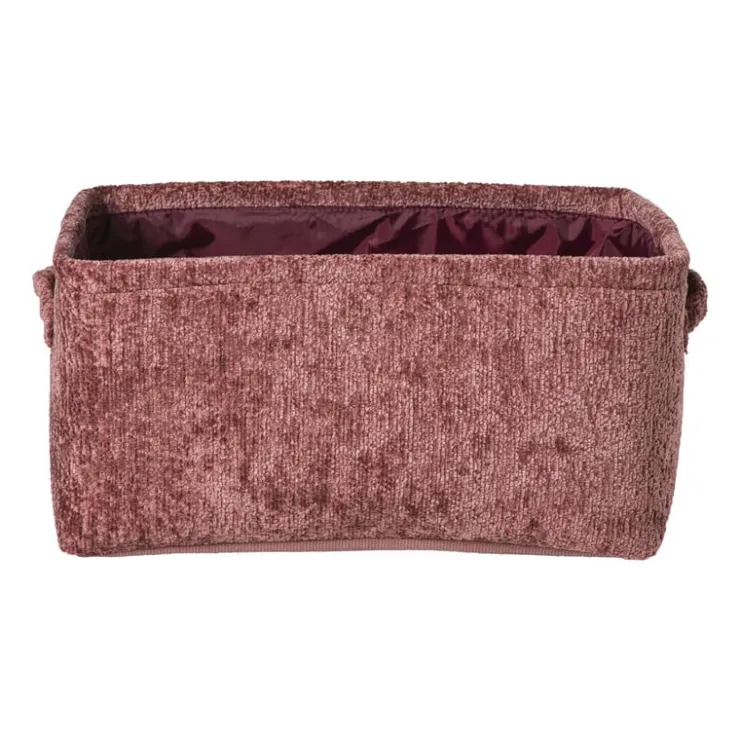 Xenos Mand chenille - rood - 33x23x16 cm- Manden|Manden