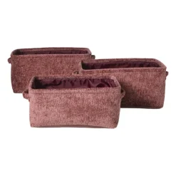 Xenos Mand chenille - rood - 33x23x16 cm- Manden|Manden