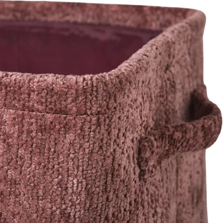 Xenos Mand chenille - rood - 33x23x16 cm- Manden|Manden