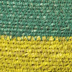 Xenos Mand colorblock - groen/geel - ø35x26 cm- Manden|Manden