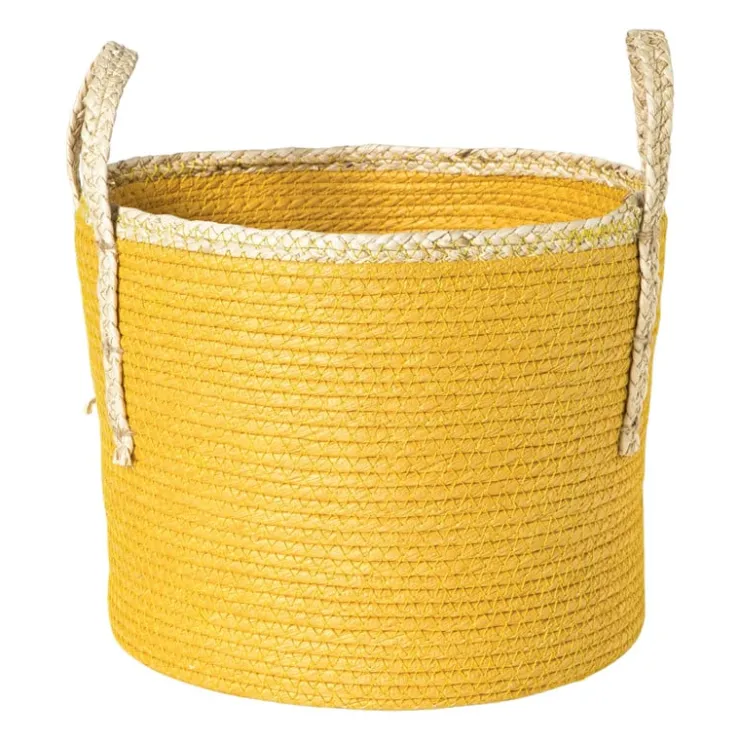 Xenos Mand colors - geel/bruin - ø21x18 cm- Manden|Manden