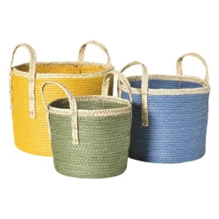 Xenos Mand colors - geel/bruin - ø21x18 cm- Manden|Manden
