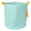 Xenos Mand colors hoog - blauw/oranje - ø34x34 cm- Manden|Manden