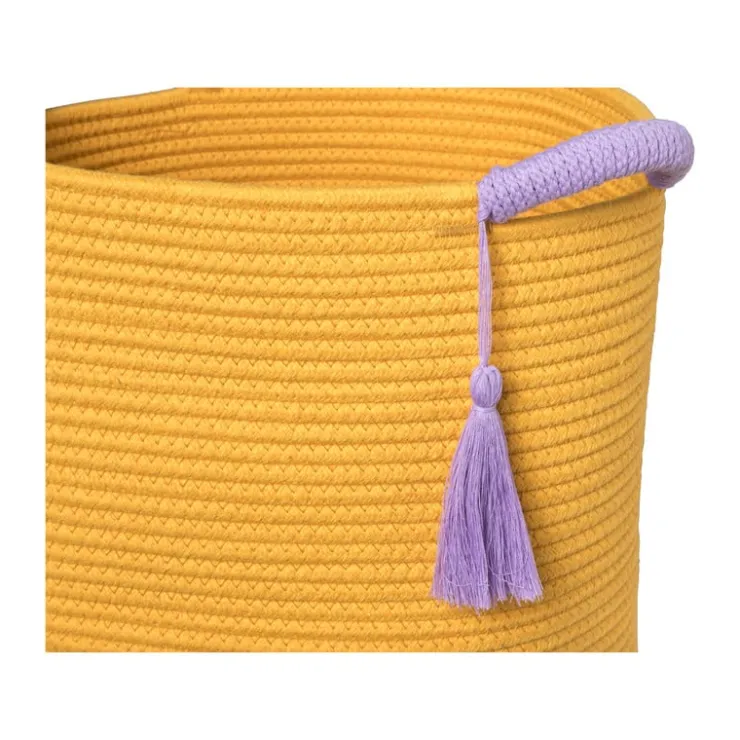 Xenos Mand colors hoog - oranje/paars - ø34x34 cm- Manden|Manden