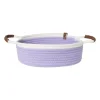 Xenos Mand colors laag - lila/wit - ø27x9 cm- Manden|Manden