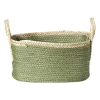 Xenos Mand colors rechthoekig - groen/bruin - 16x30x20 cm- Manden|Manden