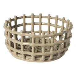 Xenos Mand keramiek klein - beige - ø13.5x17 cm- Keukengerei|Schalen