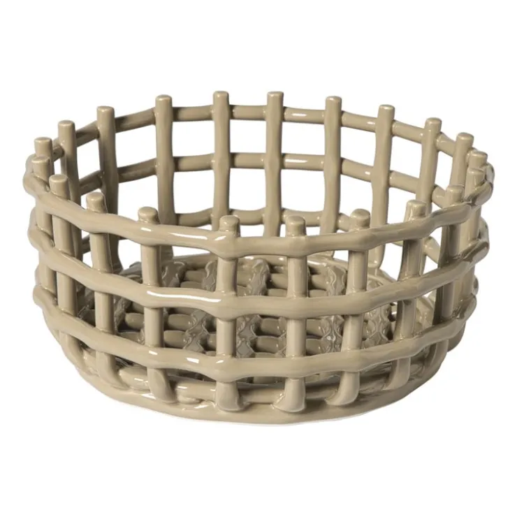 Xenos Mand keramiek klein - beige - ø13.5x17 cm- Keukengerei|Schalen