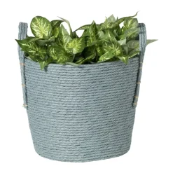 Xenos Mand Lotte - ø25x28 cm - blauw- Manden|Manden