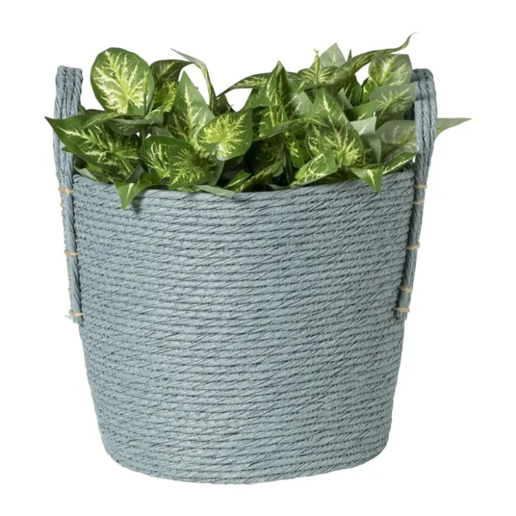 Xenos Mand Lotte - ø25x28 cm - blauw- Manden|Manden