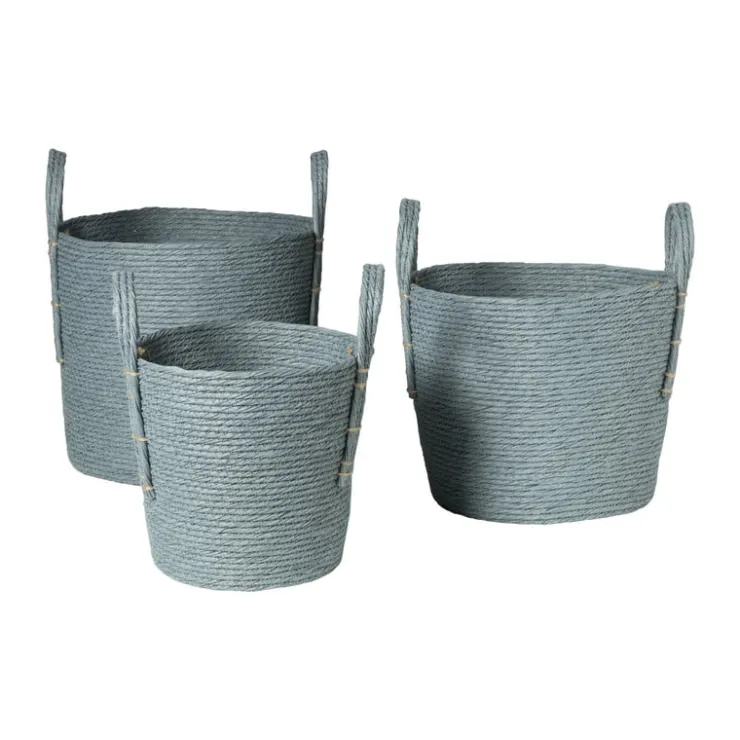 Xenos Mand Lotte - ø25x28 cm - blauw- Manden|Manden