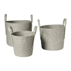 Xenos Mand Lotte - ø25x28 cm - grijs- Manden|Manden