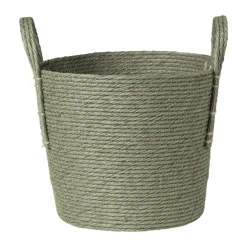Xenos Mand Lotte - ø25x28 cm - groen- Manden|Manden