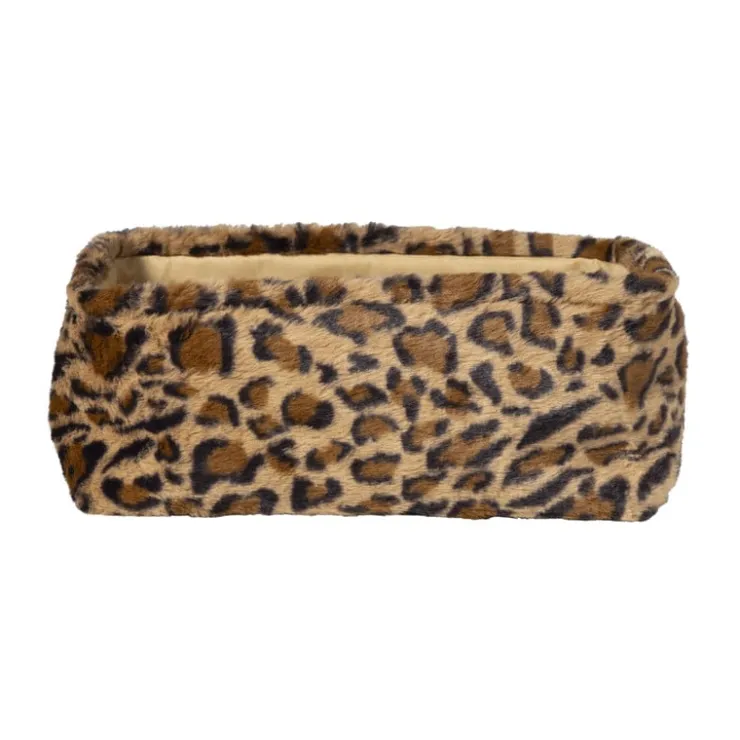 Xenos Mand luipaard - 15x36x26 cm - bruin/beige- Manden|Manden