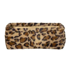 Xenos Mand luipaard - 11x30x20 cm - bruin/beige- Manden|Manden