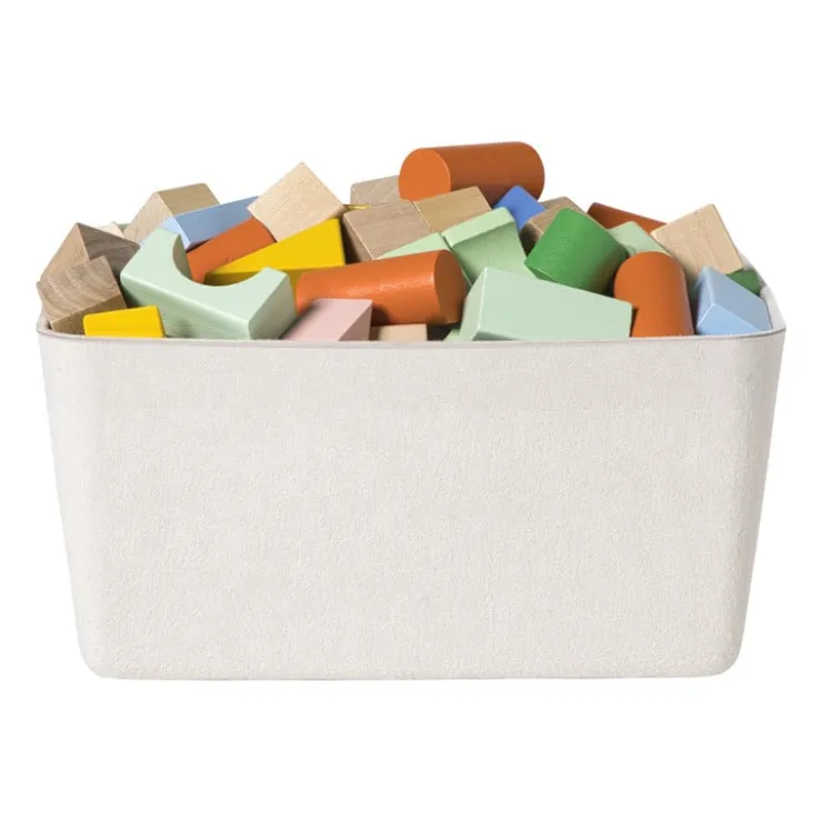 Xenos Mand vilt groot - wit - 14x29x23 cm- Manden|Manden