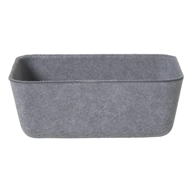 Xenos Mand vilt klein - grijs - 5.5x15x10 cm- Manden|Manden