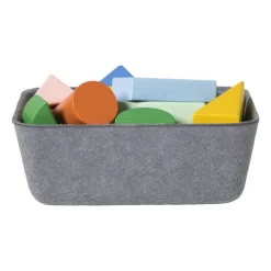 Xenos Mand vilt klein - grijs - 5.5x15x10 cm- Manden|Manden