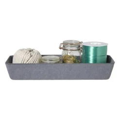 Xenos Mand vilt langwerpig - grijs - 6x36x14 cm- Manden|Manden