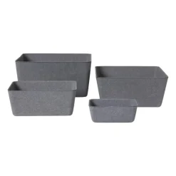 Xenos Mand vilt middel - grijs - 11x25x25 cm- Manden|Manden
