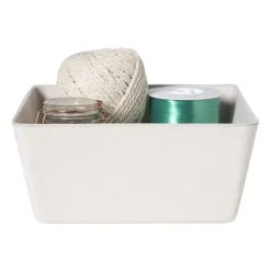 Xenos Mand vilt middel - wit - 11x25x25 cm- Manden|Manden