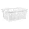 Xenos Mandje wit - 14.5x34x24 cm- Opbergbakken