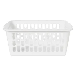 Xenos Mandje wit - 14.5x34x24 cm- Opbergbakken
