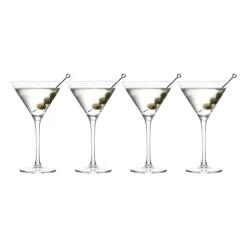 Xenos Martini glazen royal leerdam - 260 ml - set van 4- Cocktailglazen|Glazensets
