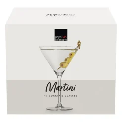 Xenos Martini glazen royal leerdam - 260 ml - set van 4- Cocktailglazen|Glazensets