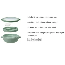 Mepal lunchbowl - lichtgroen - 8.5x24x20.7 cm- Broodtrommels