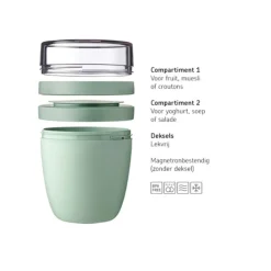 Mepal lunchpot - lichtgroen - 500 ml + 200 ml- Broodtrommels