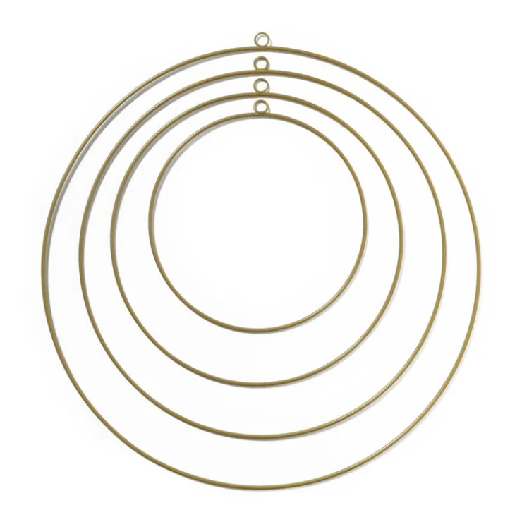 Xenos Metalen deco ringen - goud - set van 4- Knutselspullen|Knutselpakketten