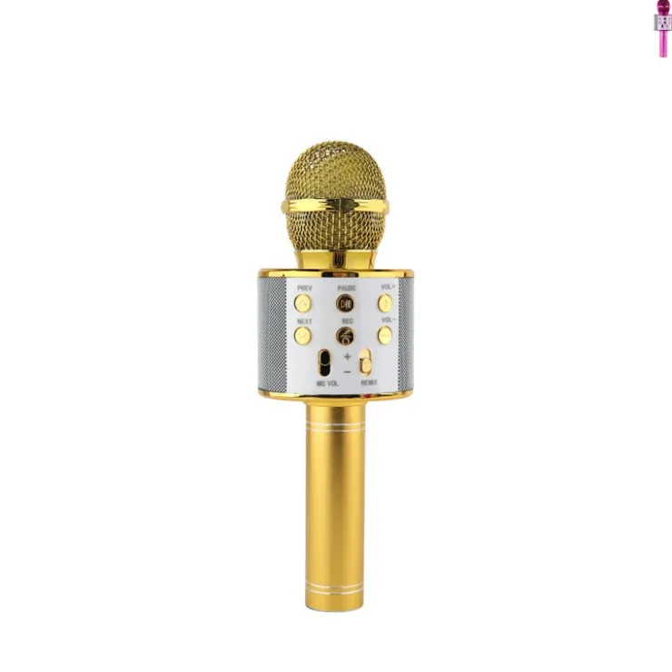 Xenos Microfoon karaoke - diverse kleuren - ø7x22.5 cm- Spellen|Kerstcadeaus