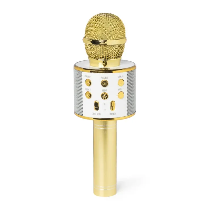 Xenos Microfoon karaoke - diverse kleuren - ø7x22.5 cm- Spellen|Kerstcadeaus