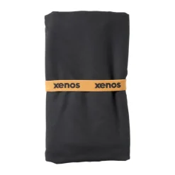 Xenos Microvezel handdoek - zwart - 175x110 cm- Reishanddoeken