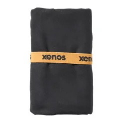 Xenos Microvezel handdoek - zwart - 130x80 cm- Reishanddoeken