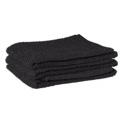Xenos Microvezeldoekjes zwart - set van 3 - 32x36 cm- Schoonmaakdoekjes
