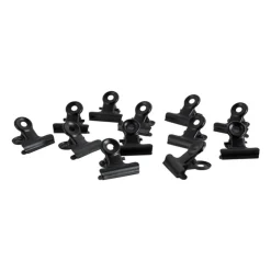 Xenos Mini clips metaal - zwart - 12 stuks- Wandrekken