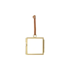 Xenos Mini fotolijstje hangend - goud - 6x6 cm- Wandhangers|Fotolijsten