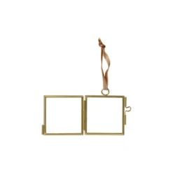 Xenos Mini fotolijstje hangend - goud - 6x6 cm- Wandhangers|Fotolijsten