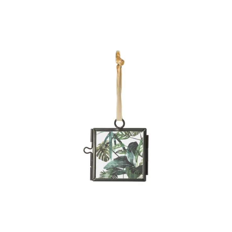 Xenos Mini fotolijstje hangend - zwart - 6x6 cm- Wandhangers|Fotolijsten