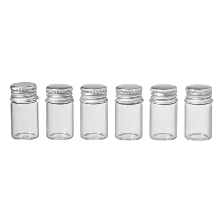 Xenos Mini glazenflesjes - 9 ml - set van 6- Voorraadpotten