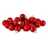 Xenos Mini kerstbal - rood - set van 24- Kerstballen