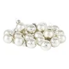 Xenos Mini kerstbal - zilver - set van 24- Kerstballen