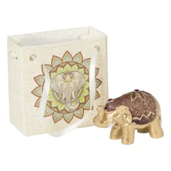 Xenos Mini olifant in tasje - diverse kleuren - 3 cm- Decoratieve Beelden