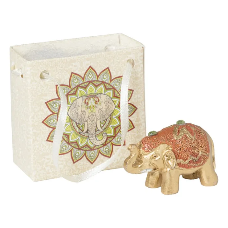 Xenos Mini olifant in tasje - diverse kleuren - 3 cm- Decoratieve Beelden