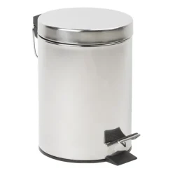 Xenos Mini pedaalemmer - 3 liter - zilver- Pedaalemmers