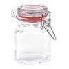 Xenos Mini voorraadpot met klemdeksel - vierkant - 100 ml- Voorraadpotten