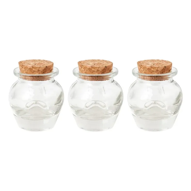 Xenos Mini voorraadpotje met kurk - set van 3 - 5 ml- Voorraadpotten