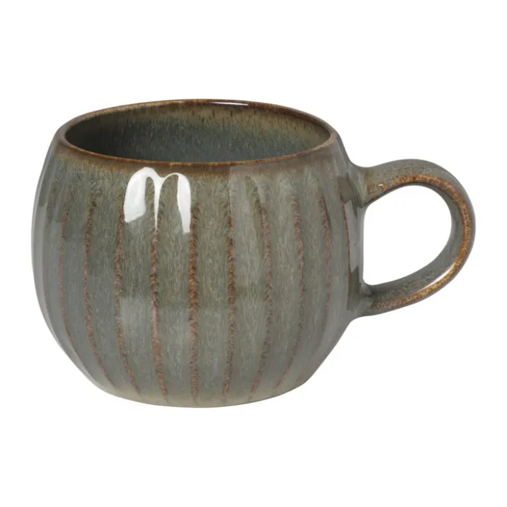 Xenos Mok bol reactive glaze - grijs - 480 ml- Mokken
